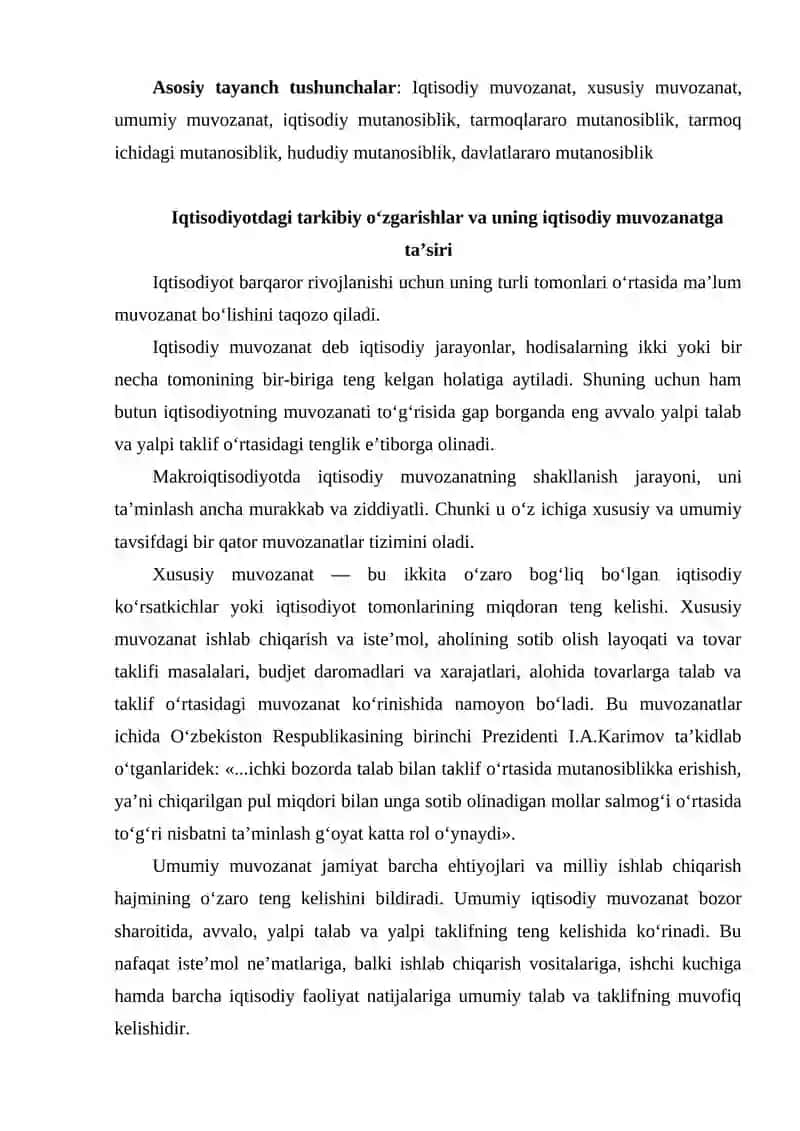 Iqtisodiy mutanosibliklar va ularning turlari 2