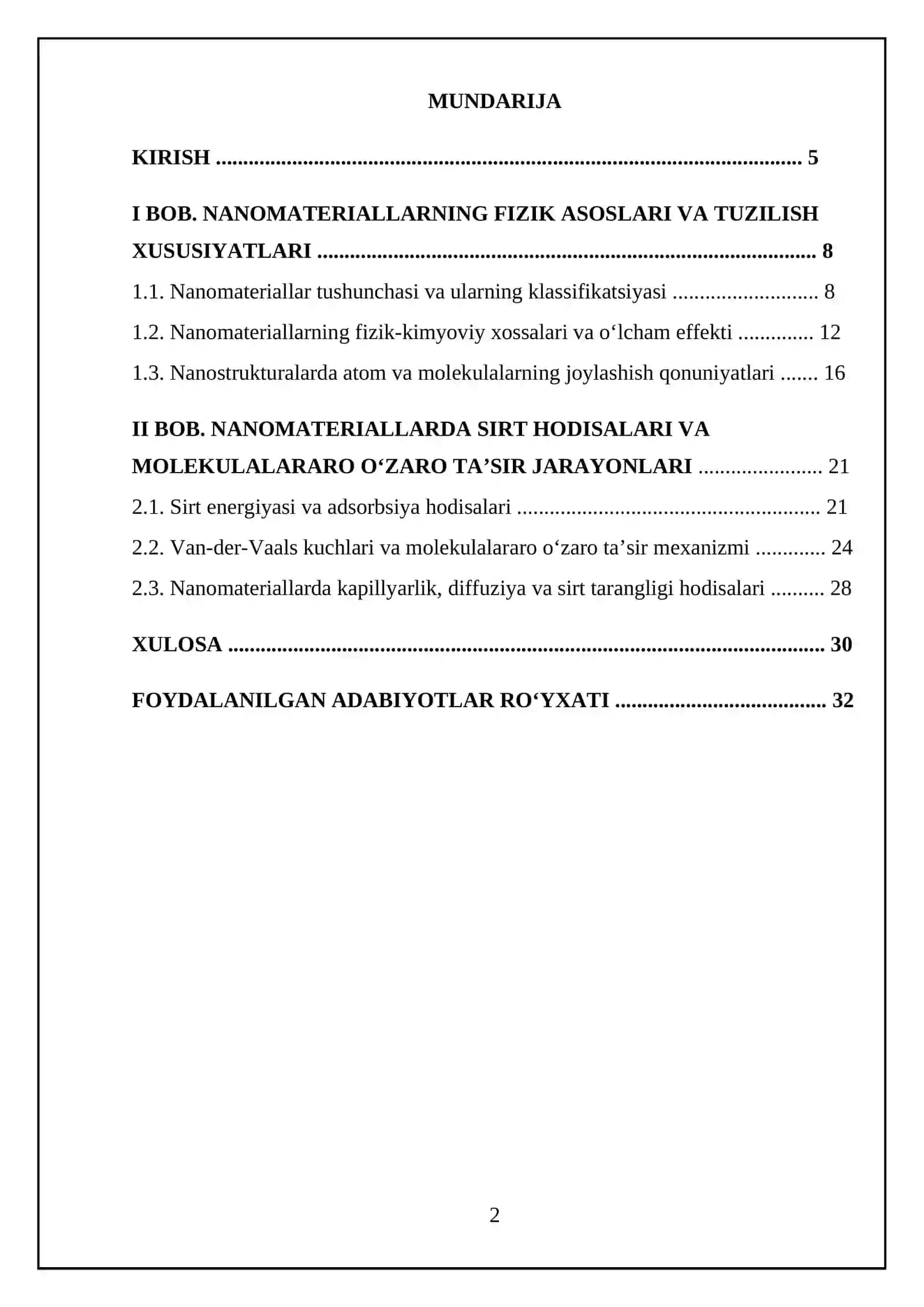 Nano materiallarda sirt hodisalari 2