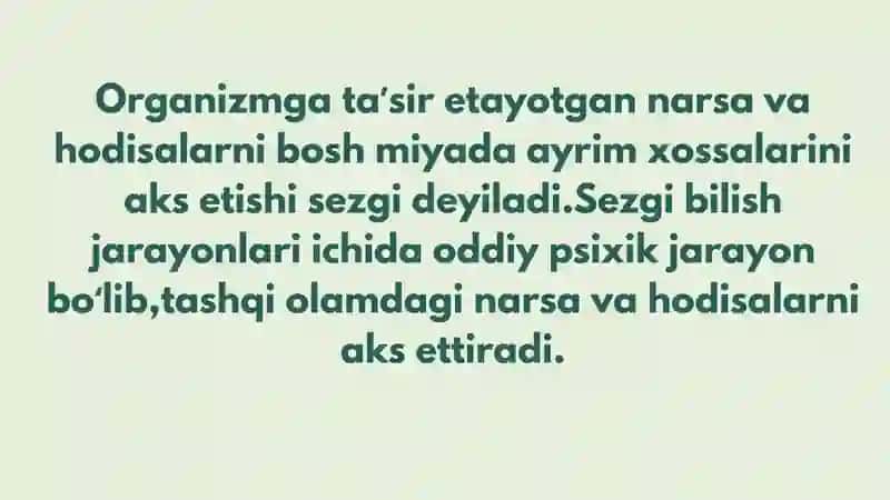 Sezgi psixik jarayonlar 2