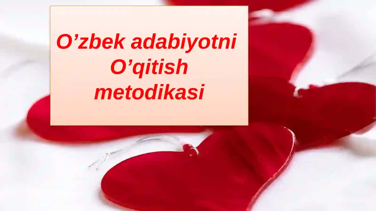 O’zbek adabiyotni O’qitish metodikasi 2