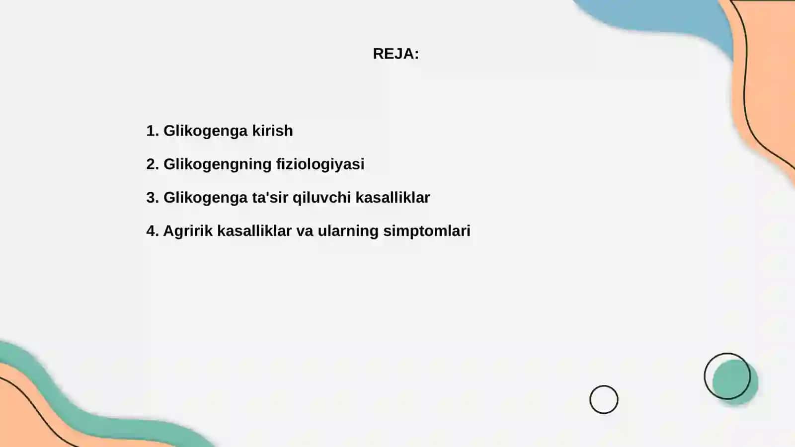 Glikogenga bogʻliq boʻlgan kasalliklar 2