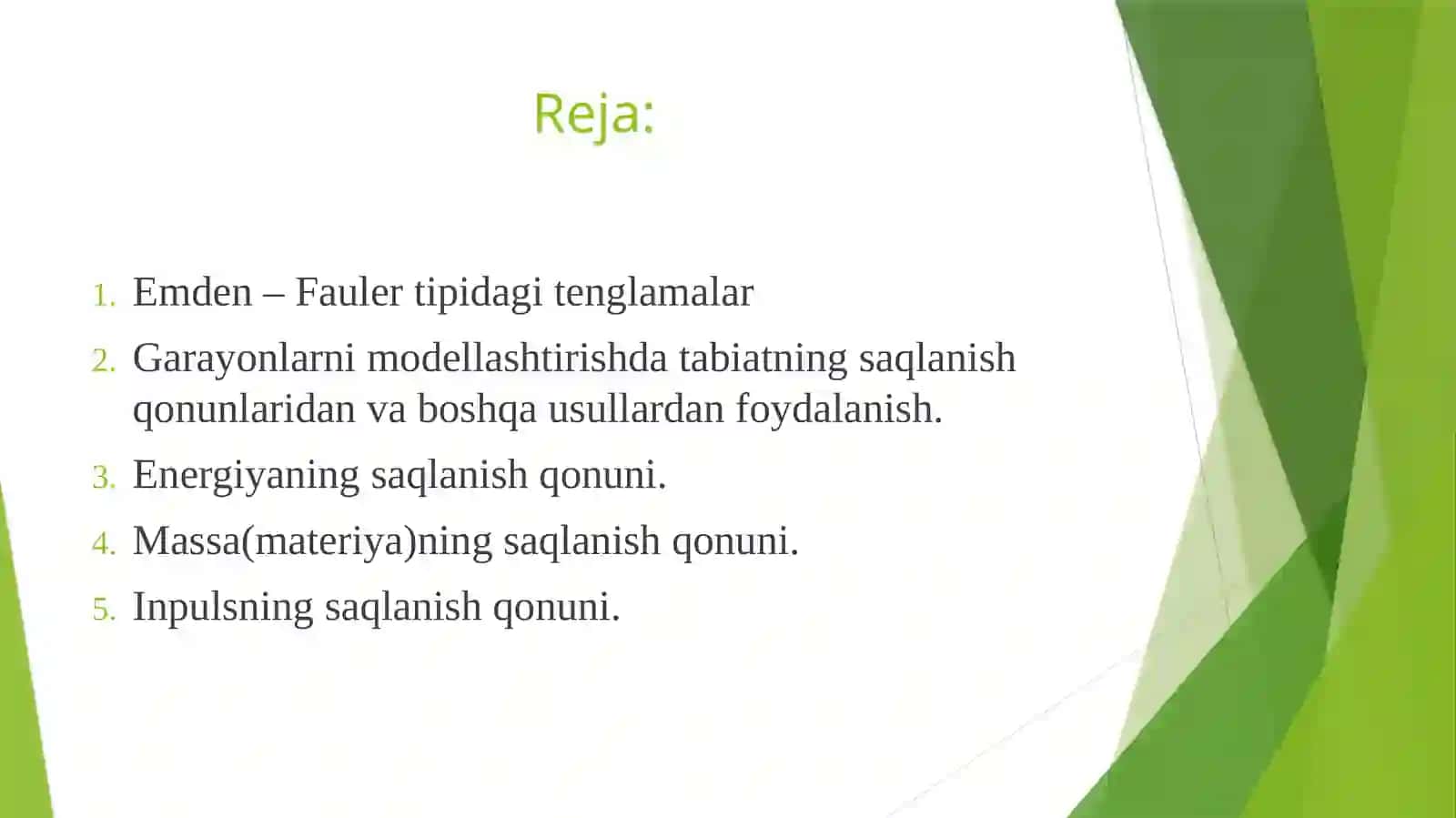Emden –Fauler tipidagi tenglamalar 2