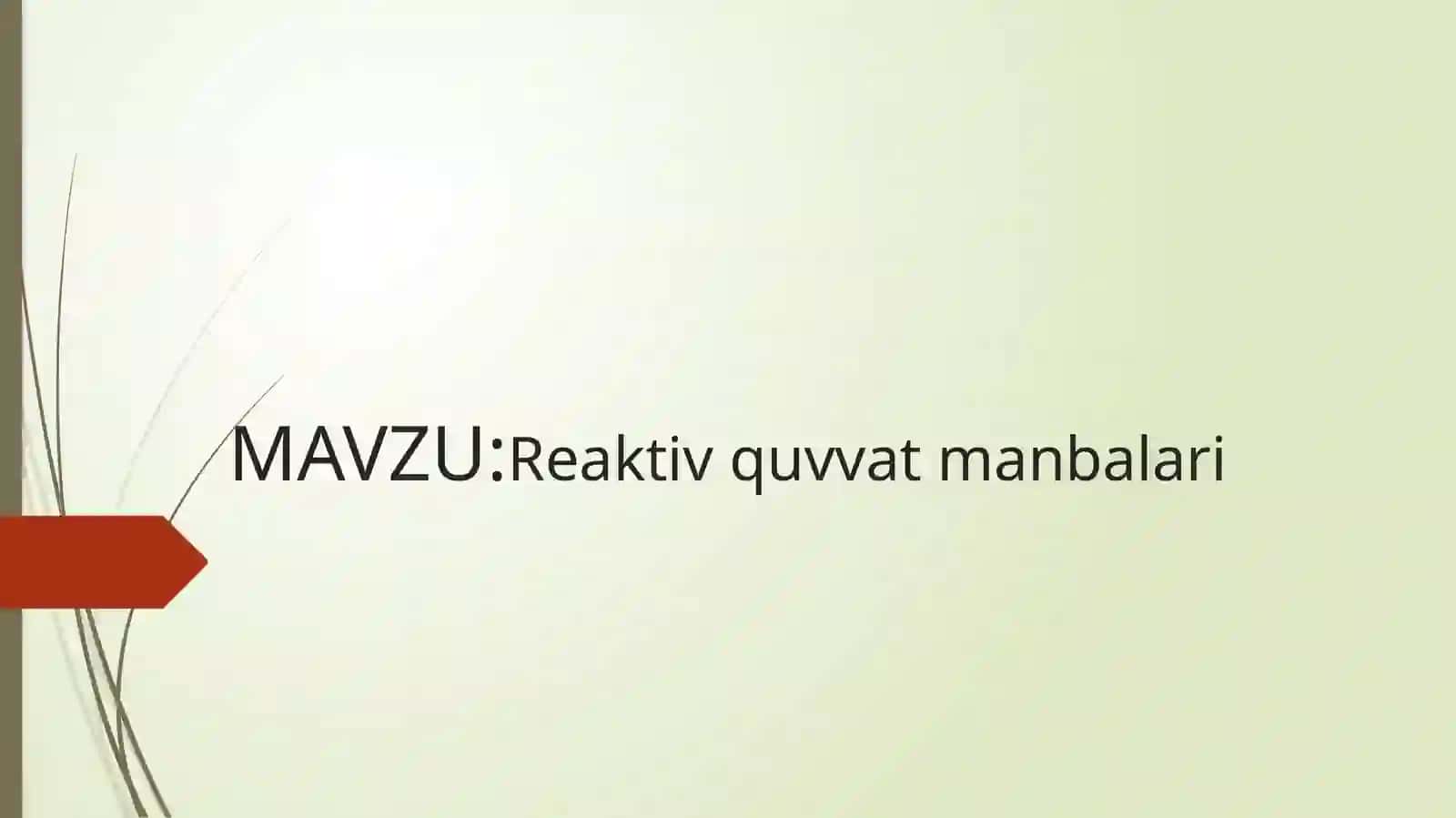 Reaktiv quvvat manbalari 2