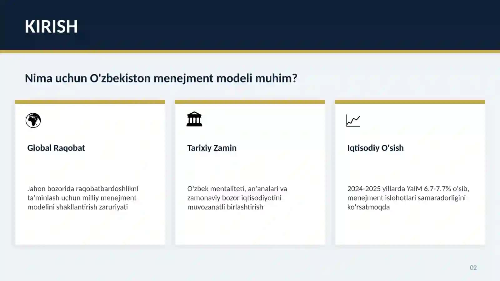 O'ZBEKISTON MENEJMENT MODELINING SHAKLLANISHI 2