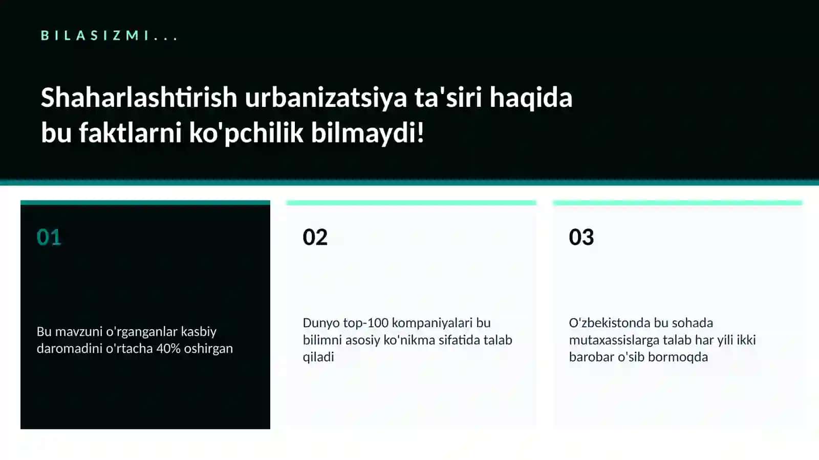 Shaharlashtirish urbanizatsiya ta'siri 2