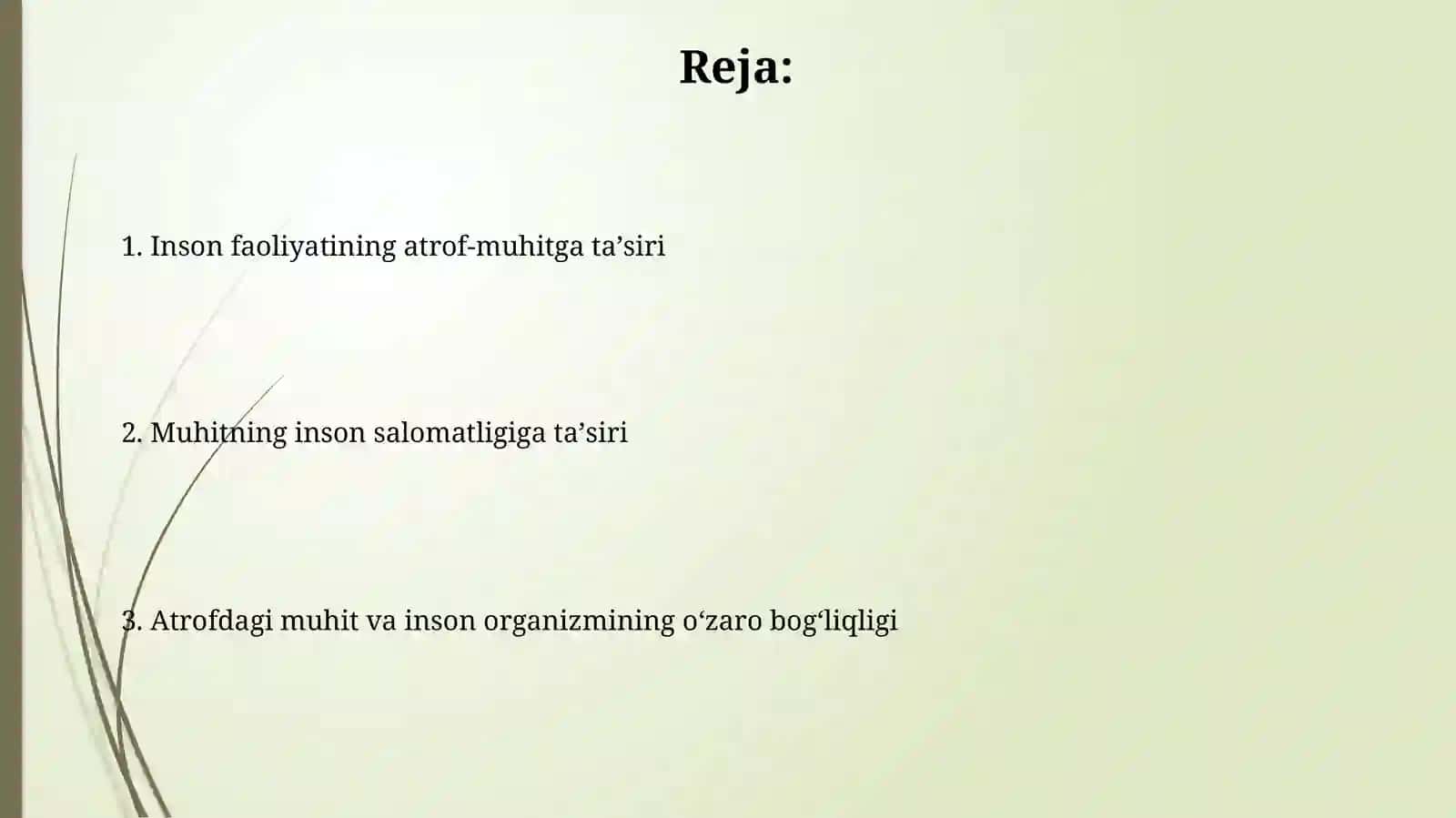 Atrof muhit va odamorganizmningbogʻliqligi 2