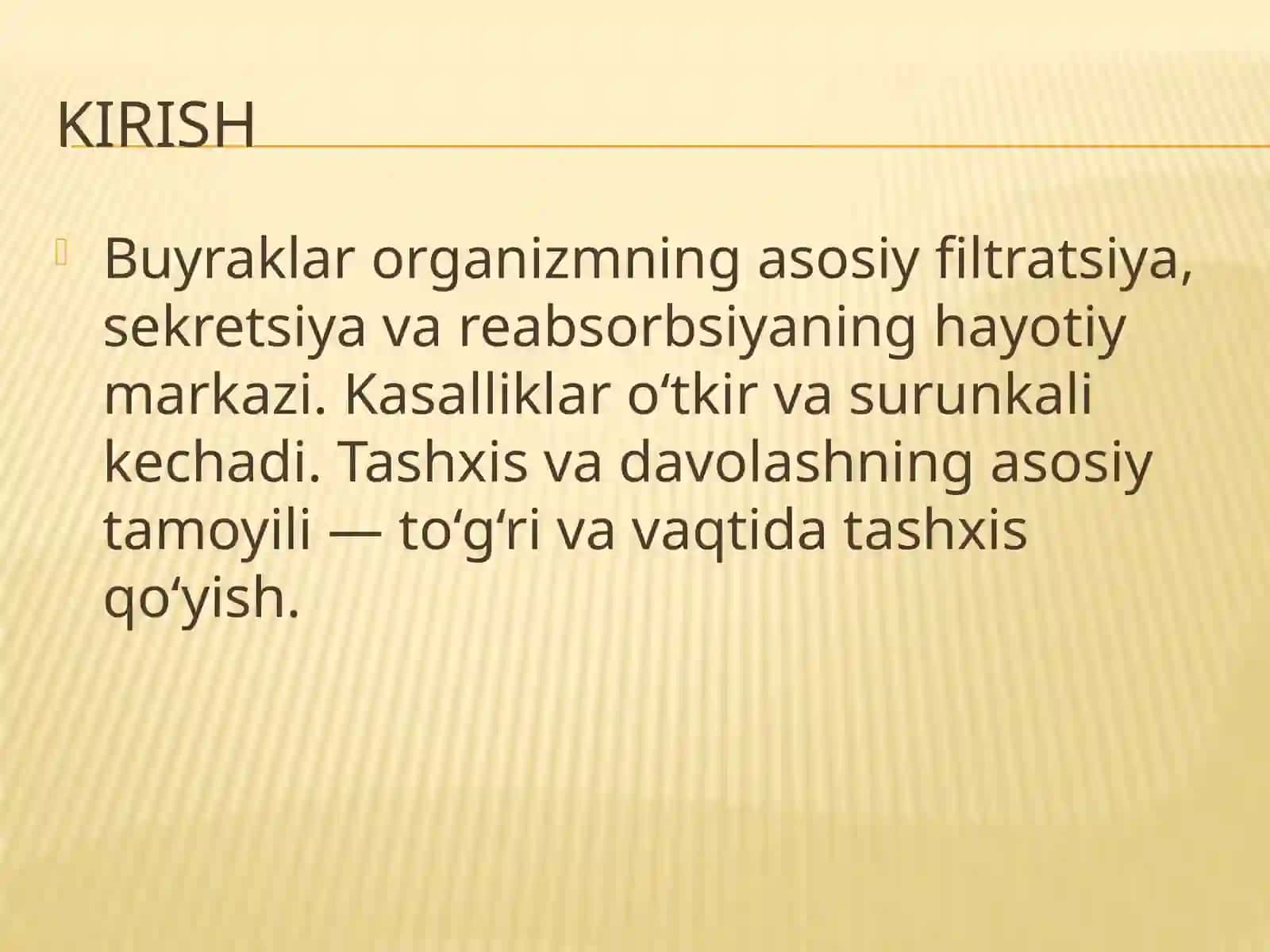 Buyrak kasalliklari bilan kasallangan bemorlarni tekshirish 2