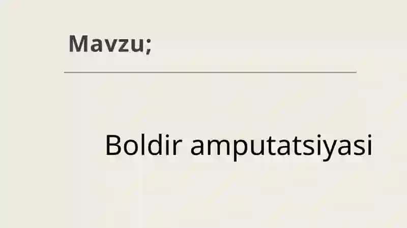 Boldiramputatsiyasi 2