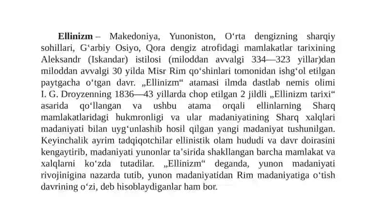 ELLINISTIK BOSQICH VA UNINGXUSUSIYATLARI 2