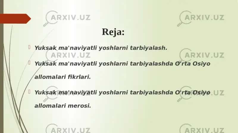 Yuksak ma'naviyatli yoshlarni tarbiyalash 2