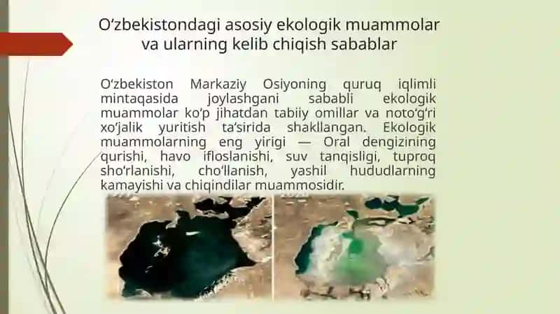 O‘zbekiston Respublikasining ekologik muammolari 2