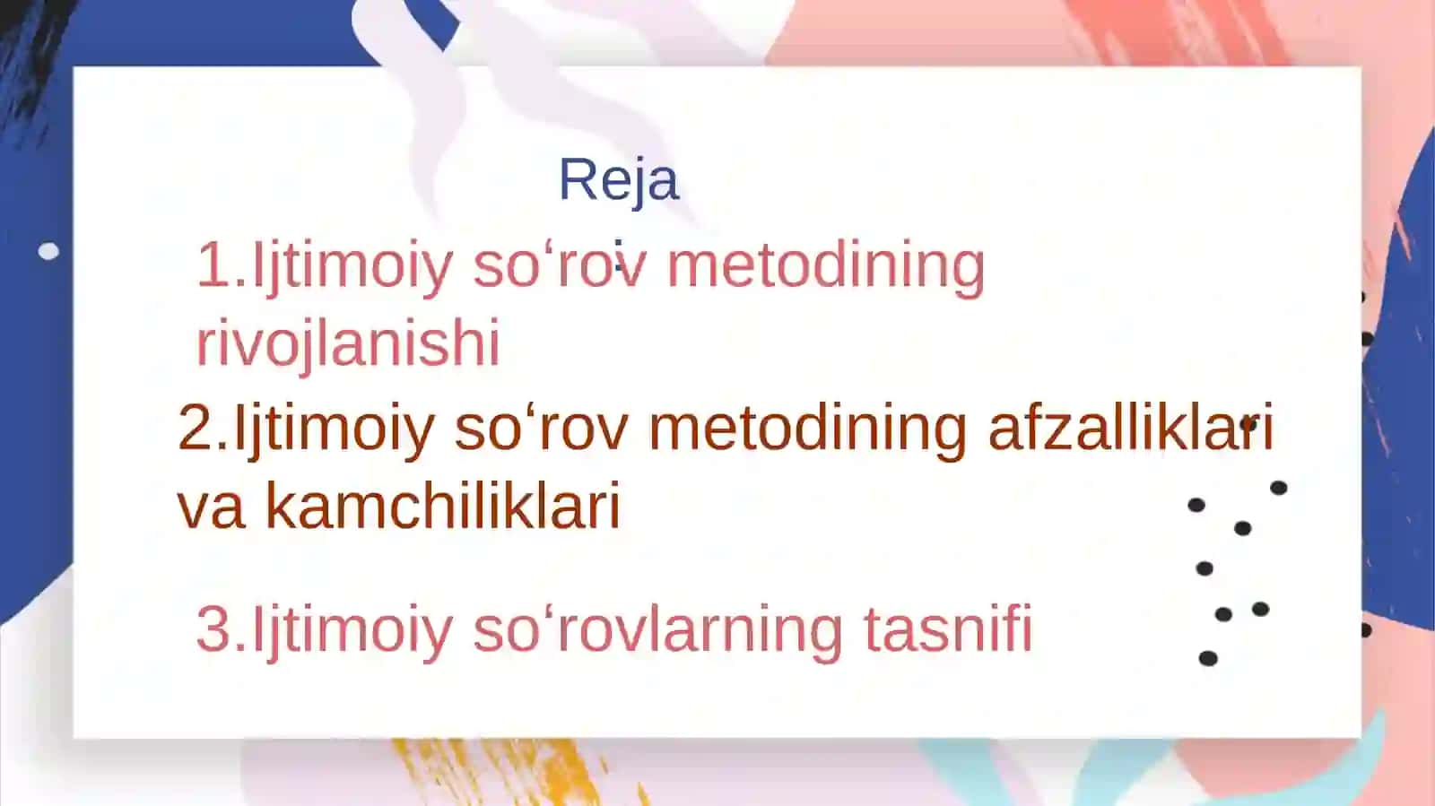 Ijtimoiy soʻrov metodi 2