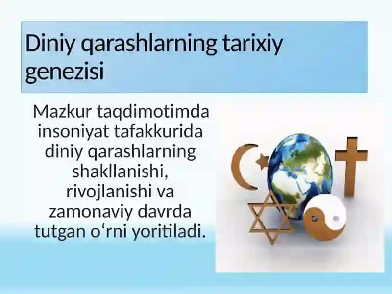 Diniy qarashlarning tarixiy genezisi 2
