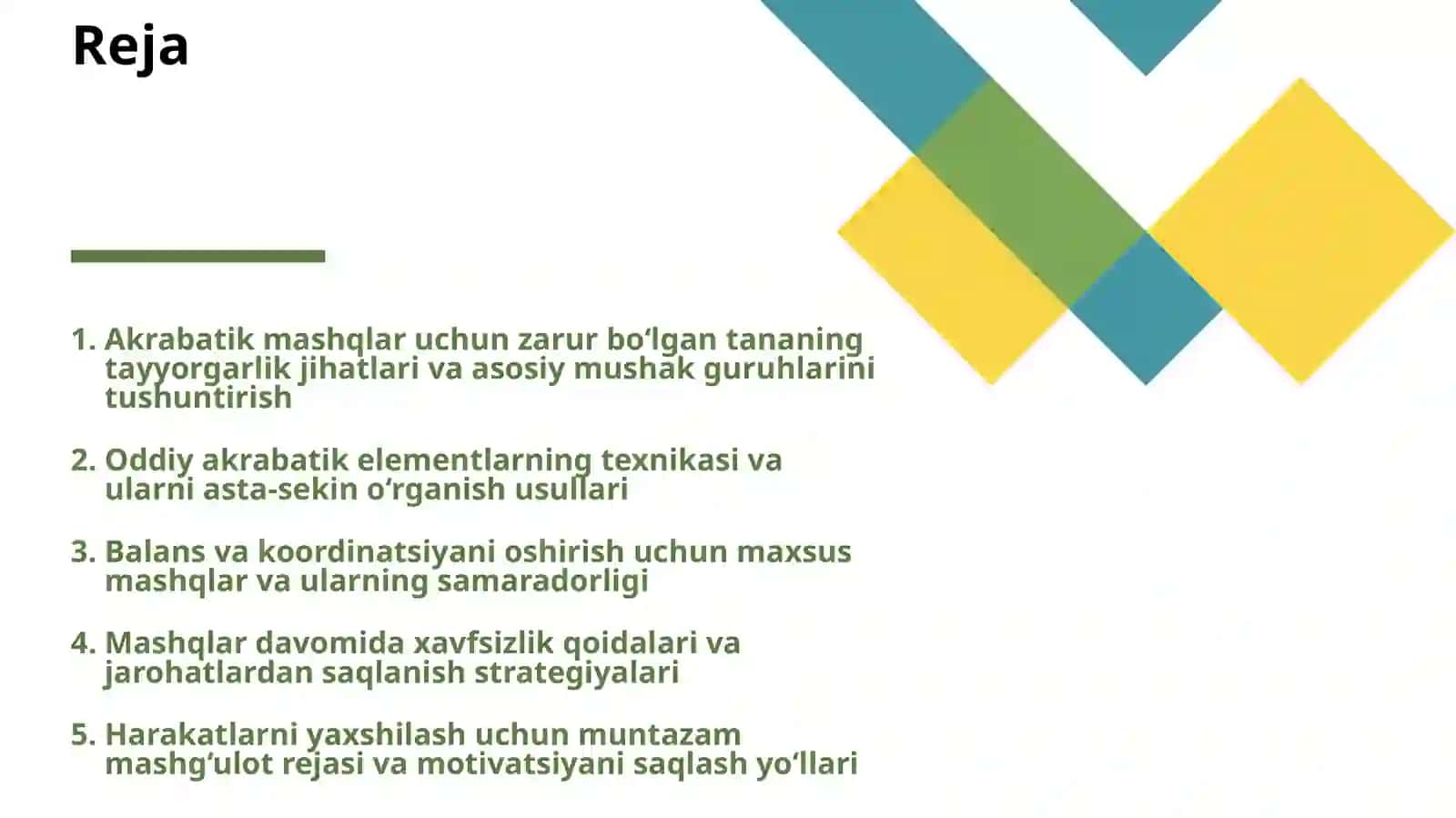 SODDA AKRABATIK MASHIQLAR 2