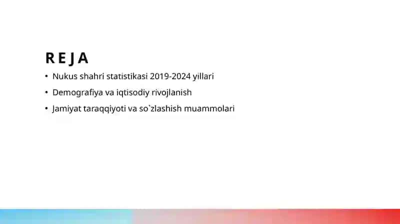 Nukus shahrining 2019-2024 yillardagi statistikasi 2