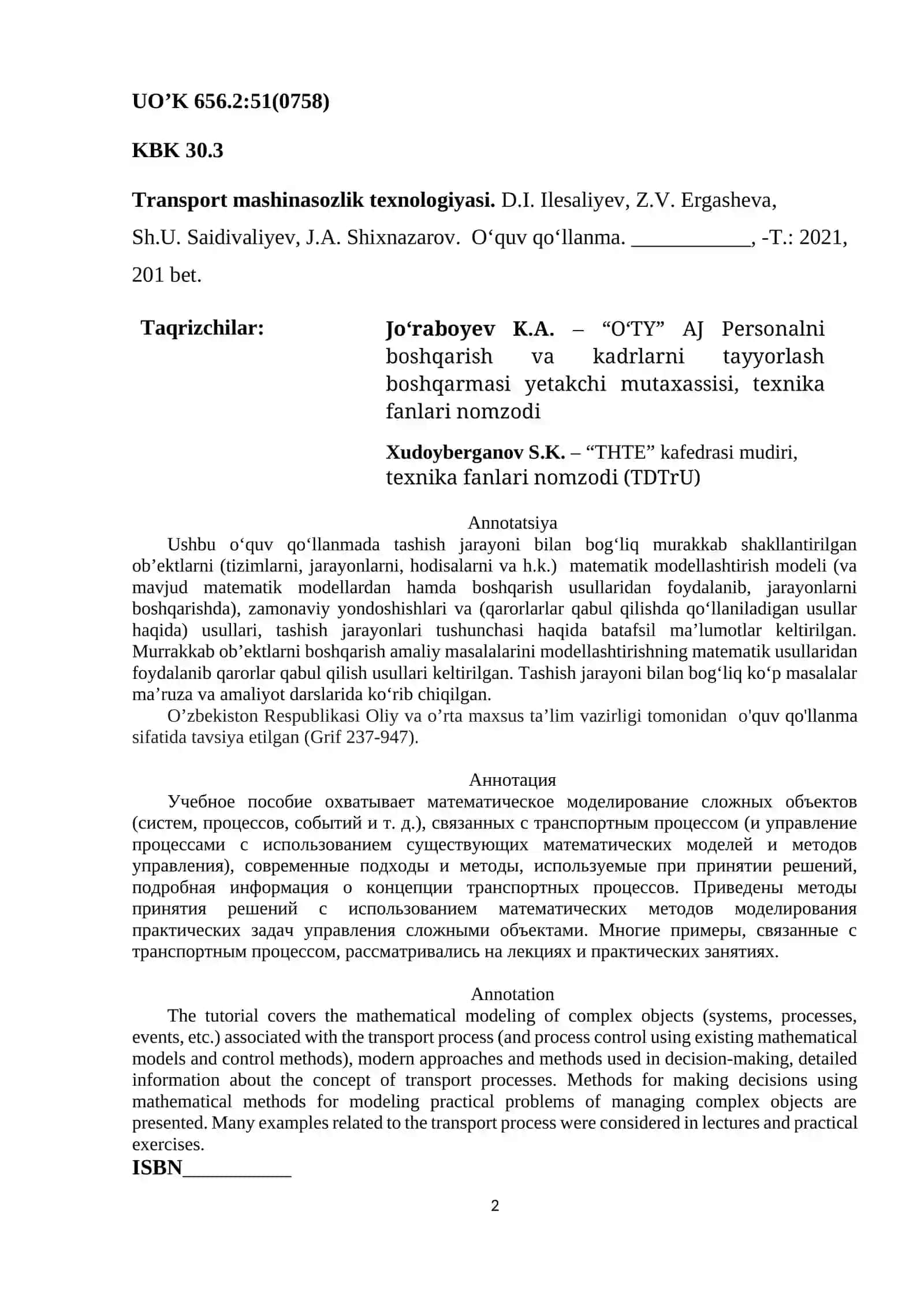Transport logistikasi (temir yo‘l transporti) 2