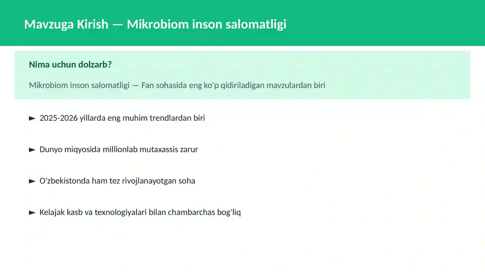 Mikrobiom inson salomatligi 2