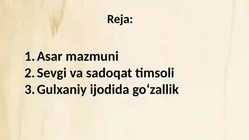 Gulxaniyning “Zarbulmasal” asarida ilgari surilgan gʻoyalar 2