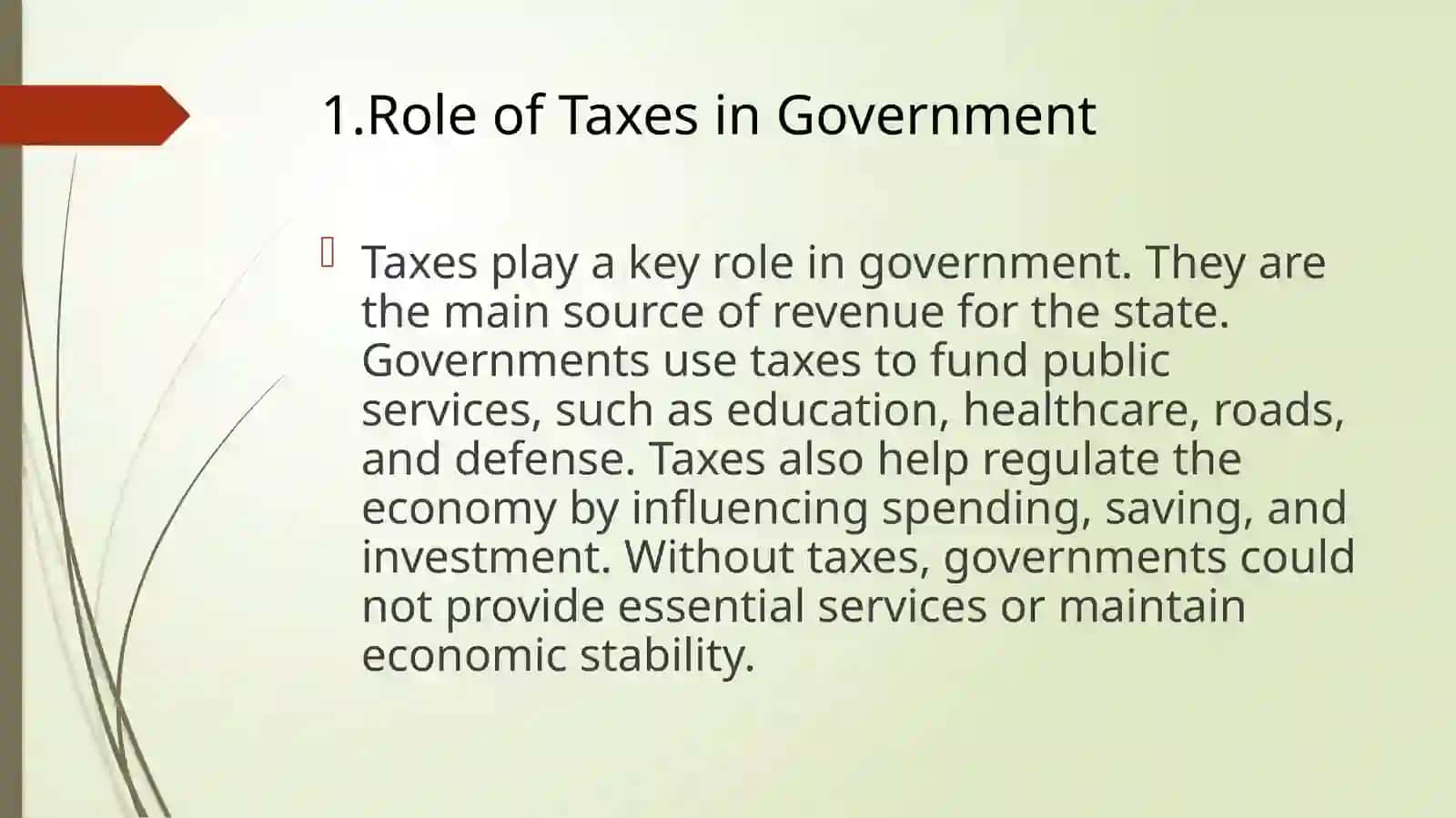 Taxes and Government 2