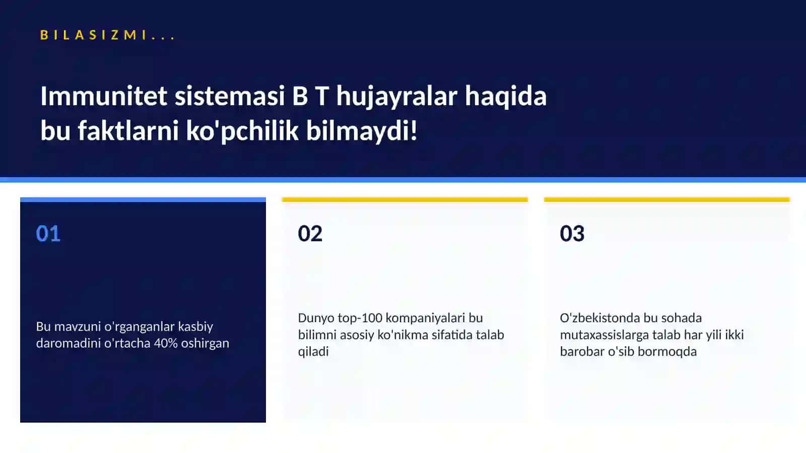 Immunitet sistemasi B T hujayralar 2
