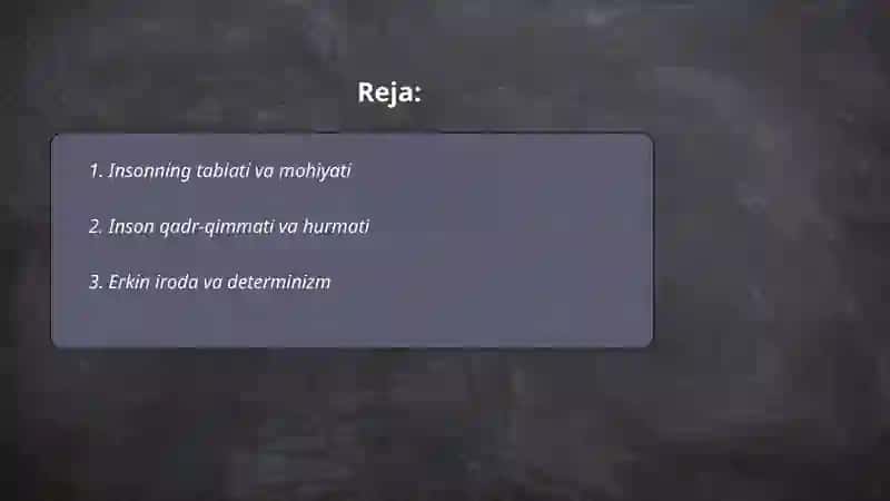 Inson falsafasi 2