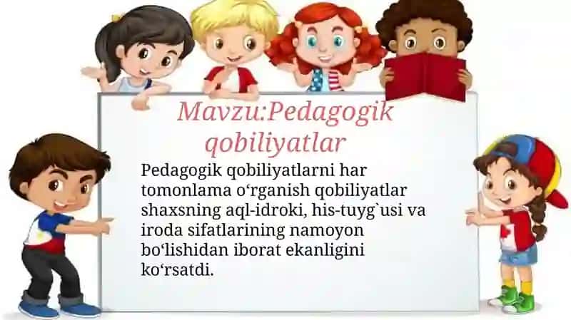 Pedagogik qobiliyatlarni o'rganish 2