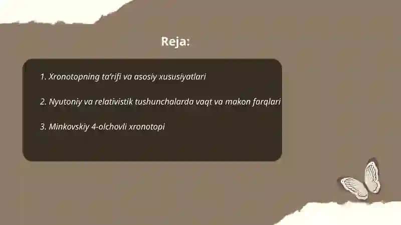 Vaqt va makon (xronotop) tushunchasi 2