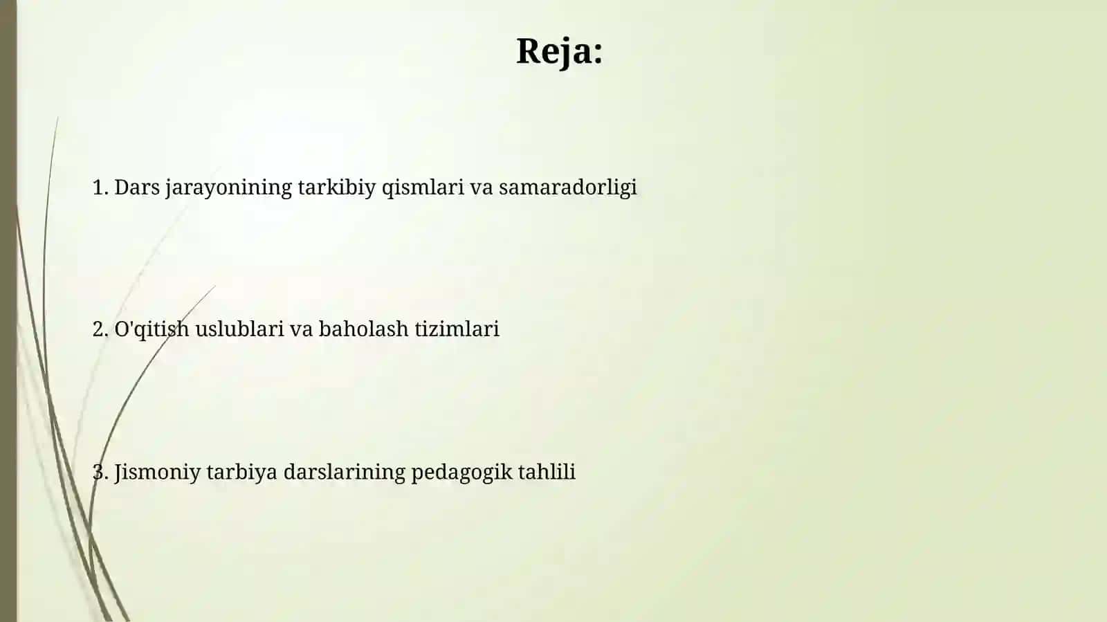 Jismoniy tarbiya darslarini pedagogik tahlili 2