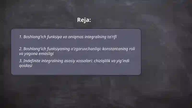 Integrallar jadvali 2