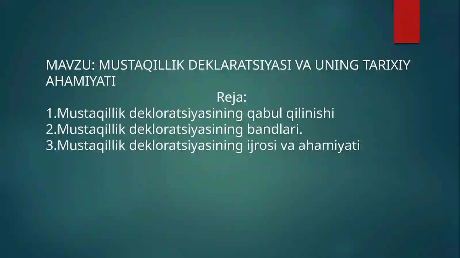 Mustaqillik Deklaratsiyasi 2