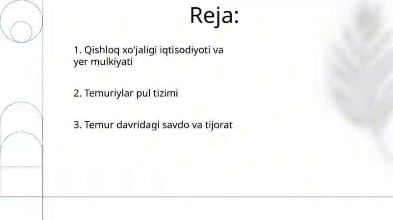 Temuriylar davridagi iqtisodiy g'oyalari 2