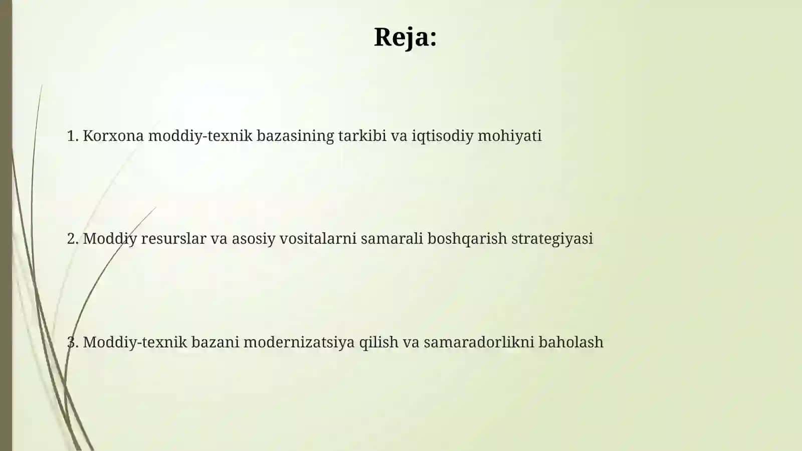 Korxona moddiy-texnik bazasi 2