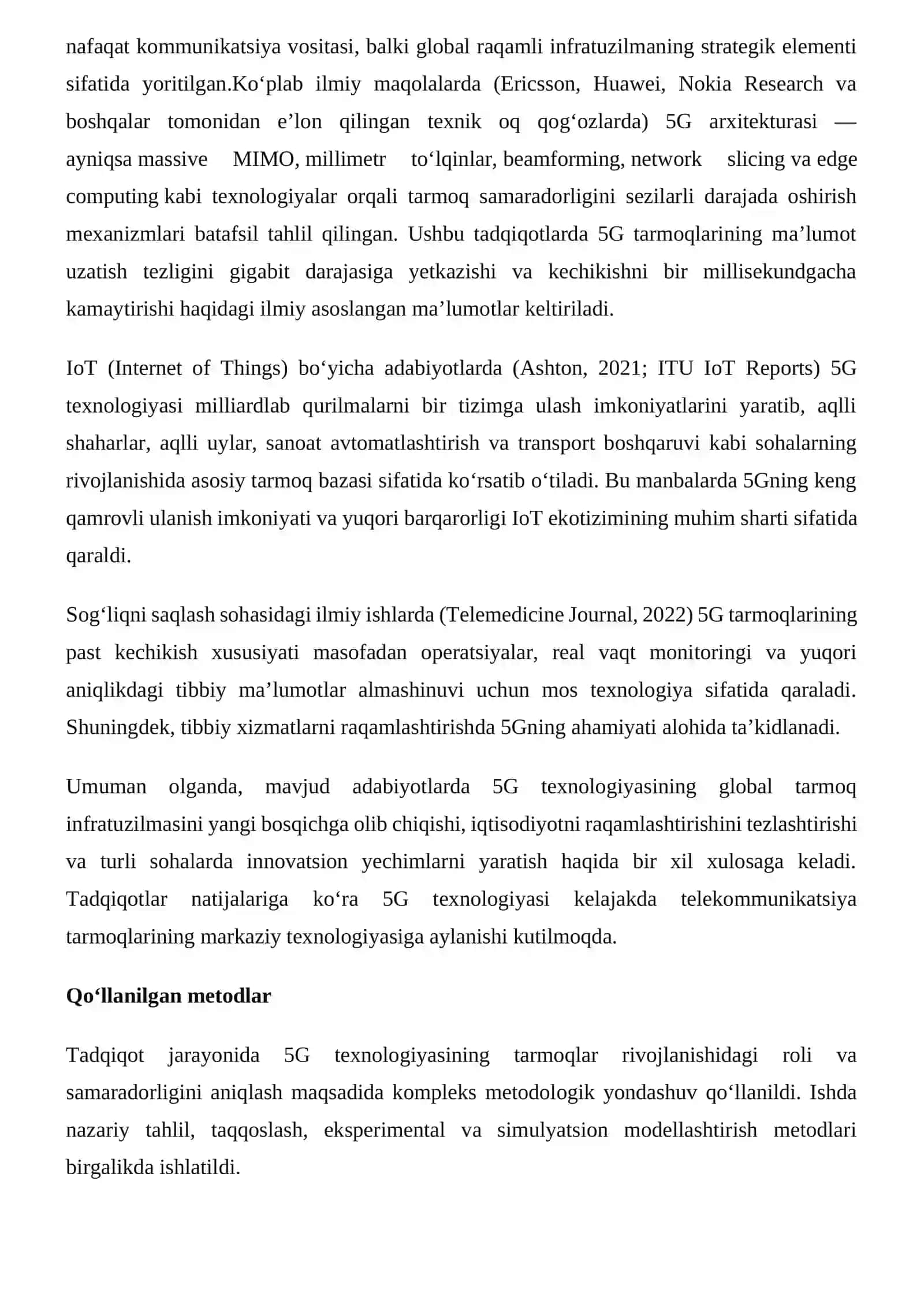 5G texnologiyasi va uning tarmoqlar rivojlanishidagi roli 2