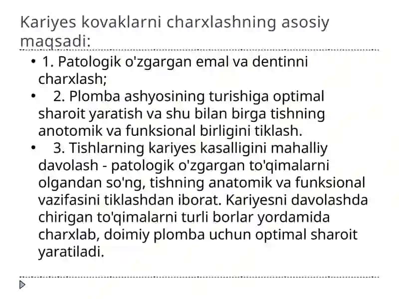 I va II sinf karioz kovaklarini restavratsiyasi 2
