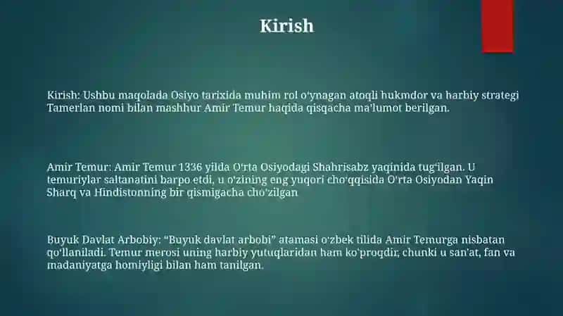 Amir Temur-Buyuk Davlat Arbobi 2