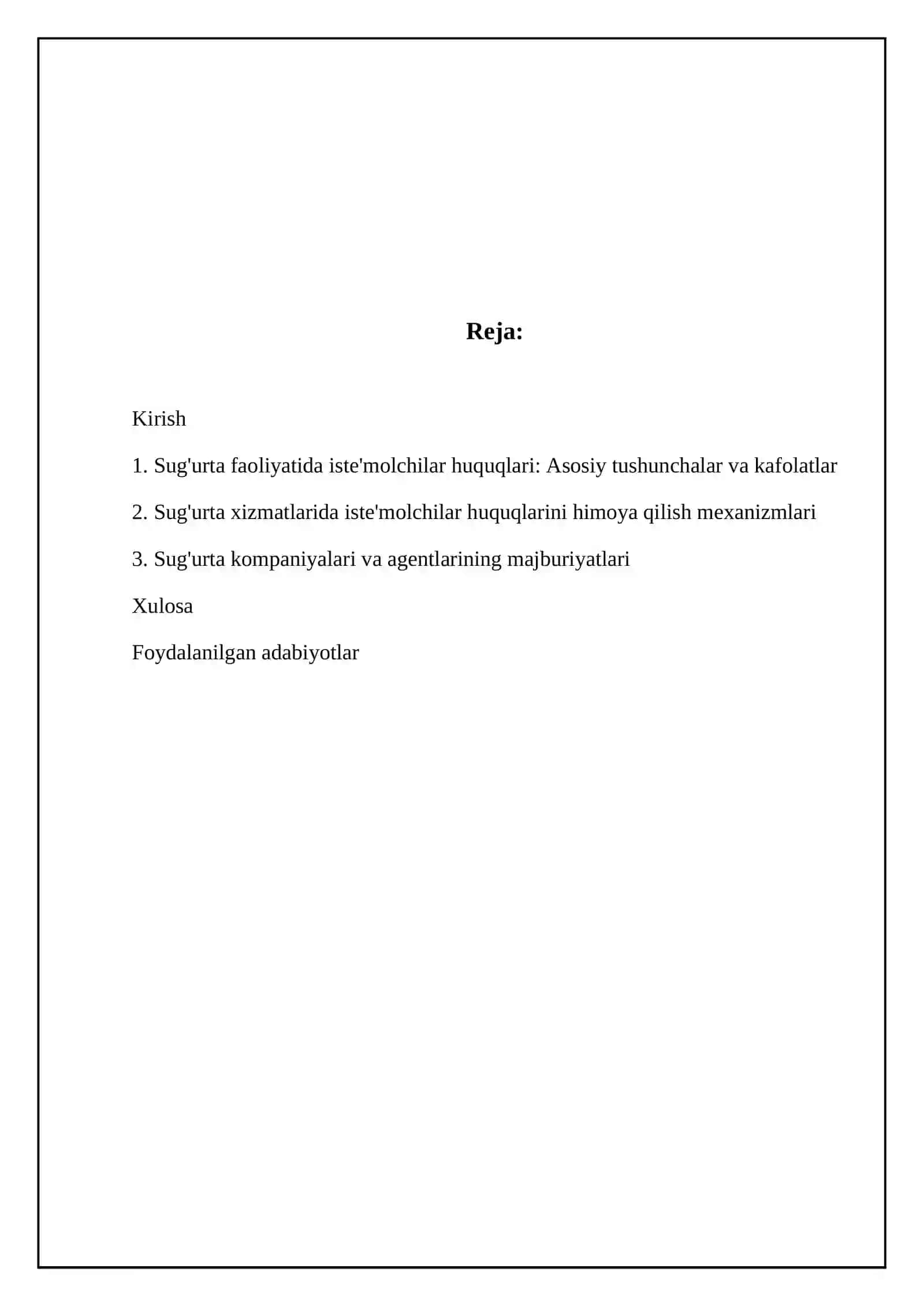 Sug'urta faoliyatida iste'molchilar huquqlari 2