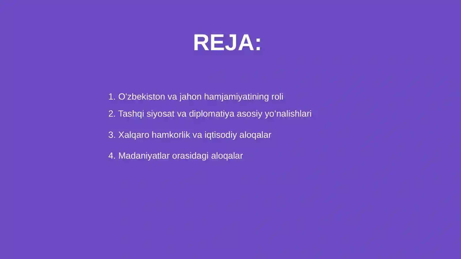 Oʻzbekiston va jahon hamjamiyati 2