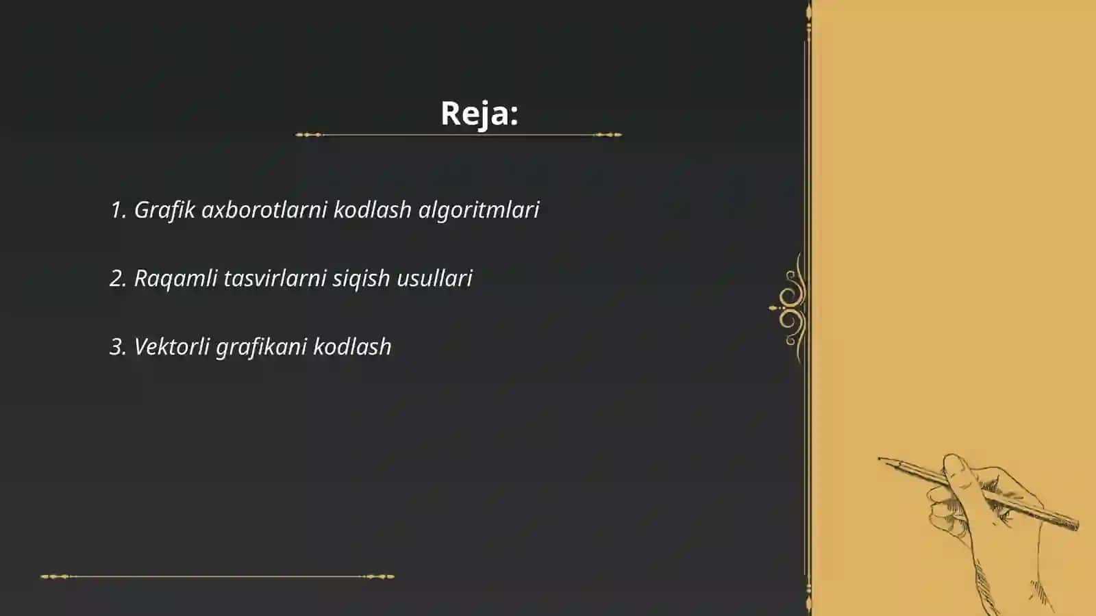 Grafik axborotlarni kodlash 2