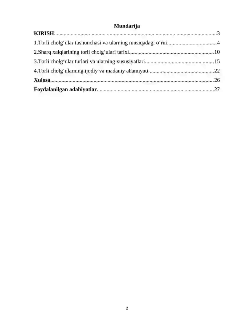 Sharq xalqlarining torli cholgulari 2