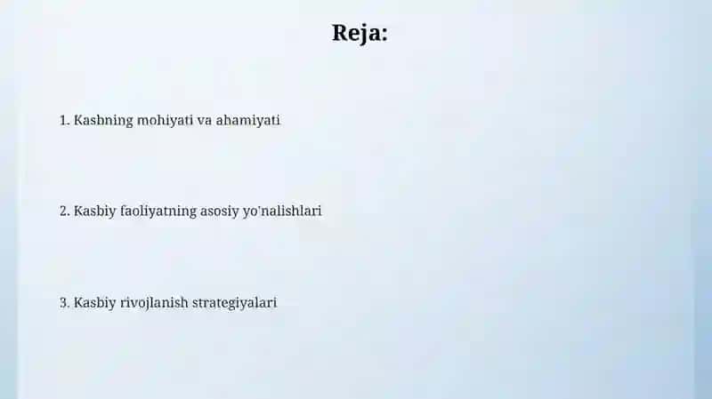 Kasb va kasbiy faoliyat 2