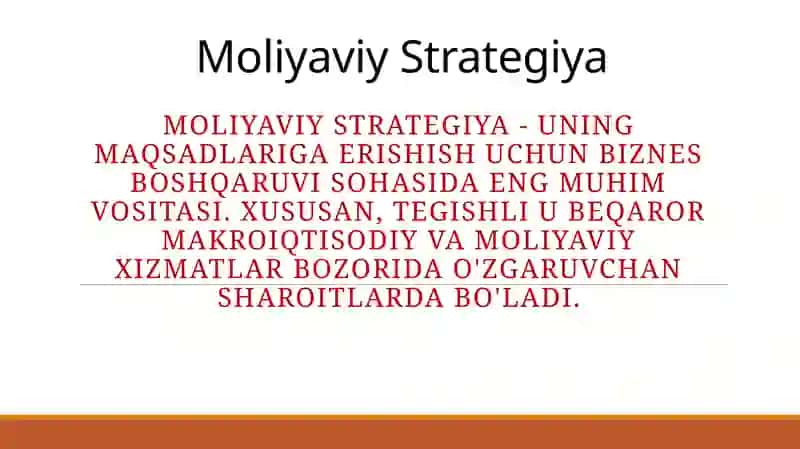 Moliyaviy Strategiya 2
