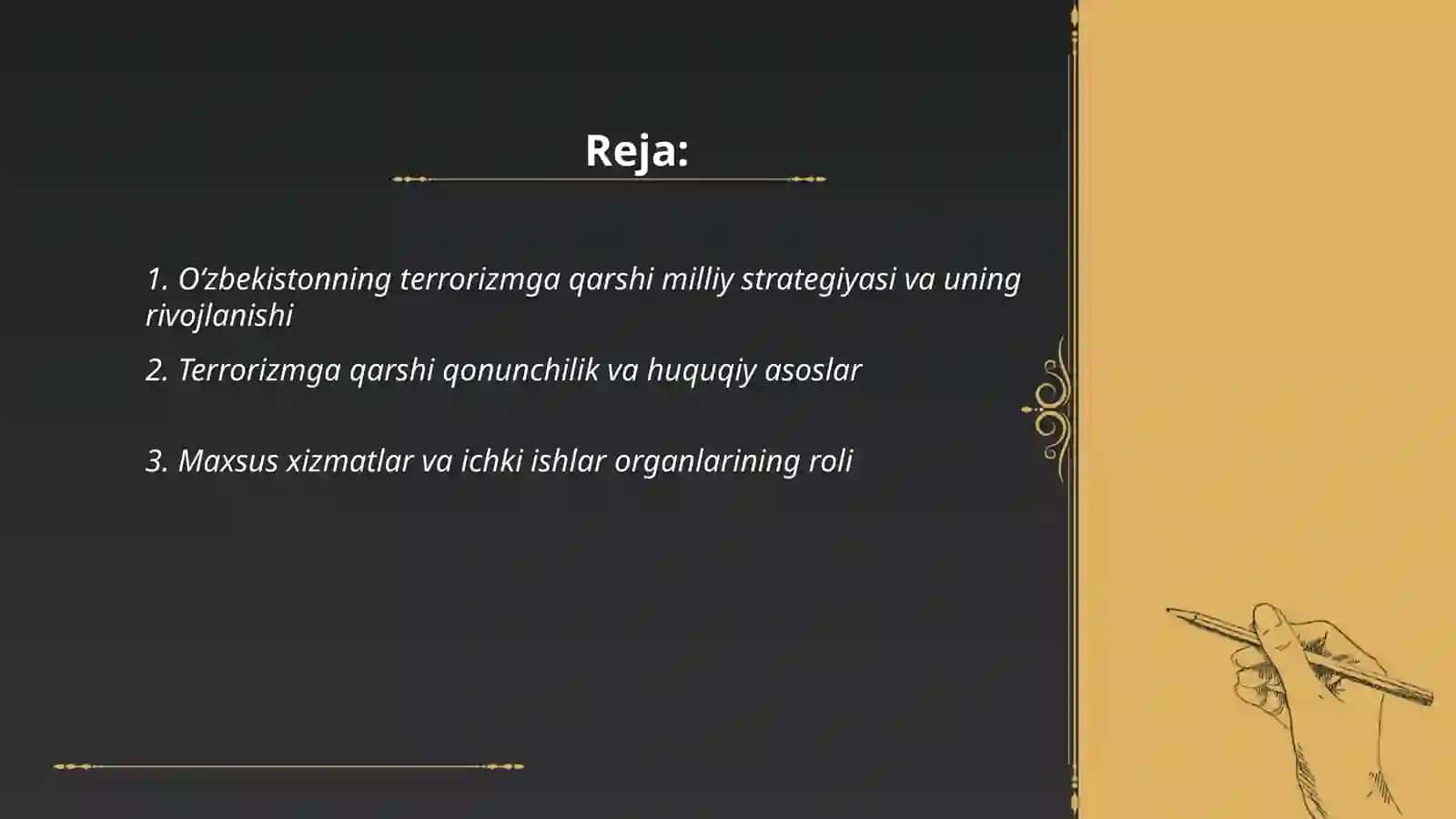Oʻzbekistonning terrorizmga qarshi kurash tajribasi 2