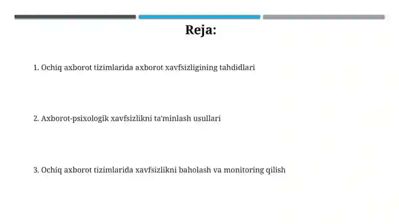 Ochiq axborot tizimlarida axborot va psixologik xavfsizlikning mohiyati 2