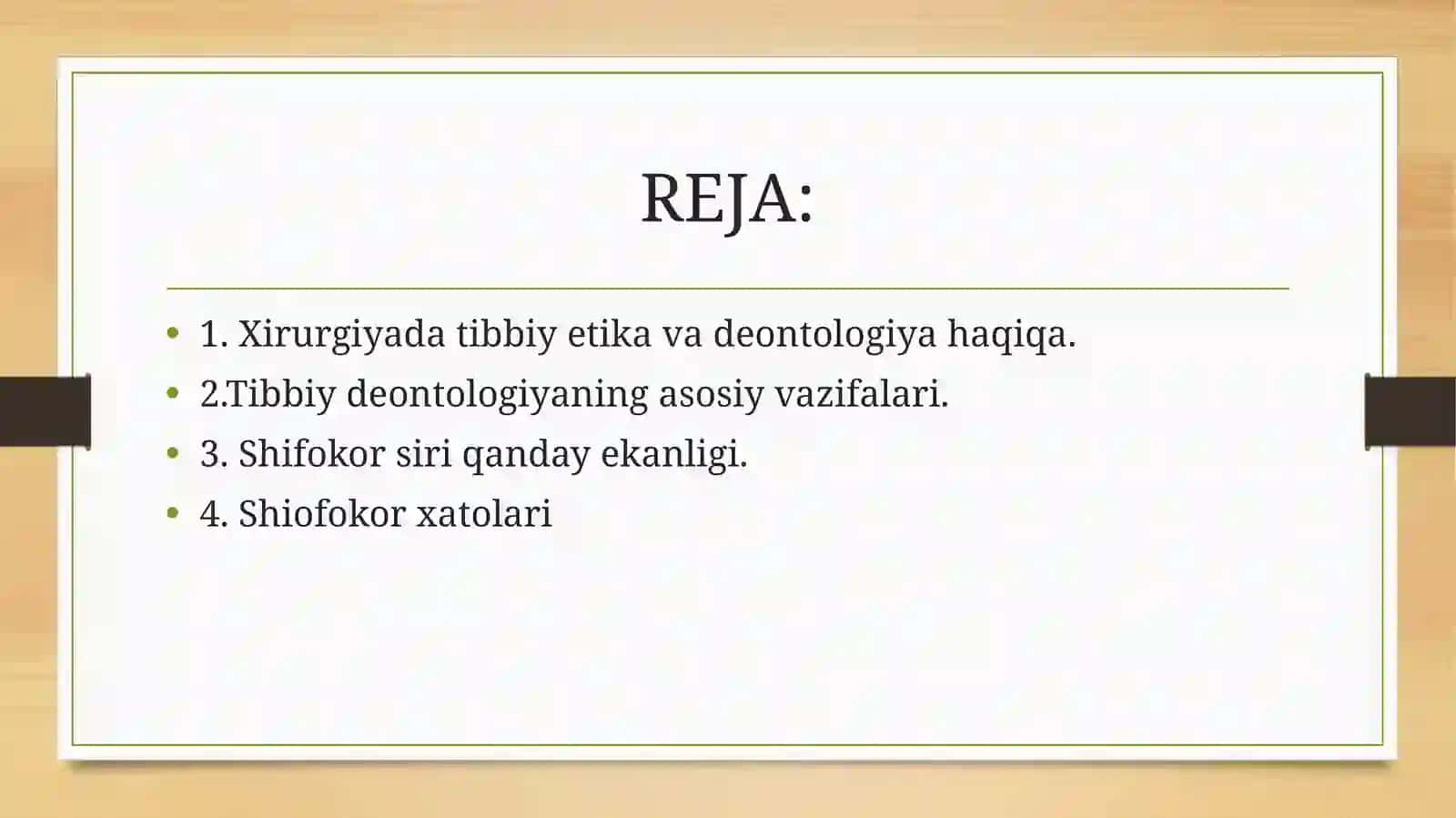Xirurgiyada Tibbiyotda Etika va Deontologiya 2