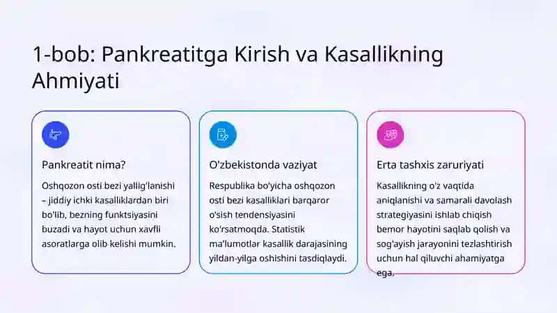 Pankreatit Propedevtikasi: Asosiy Ko'nikmalar va Zamonaviy Yondashuvlar 2