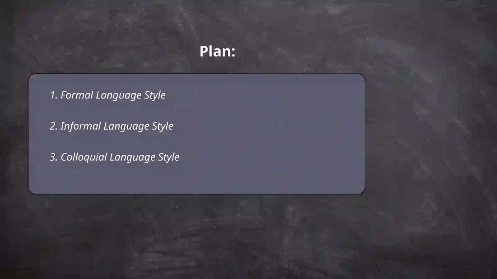 Language styles 2