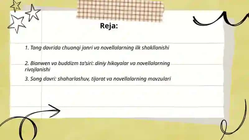 Chuanqi janri va novellalarning shakllanishi 2