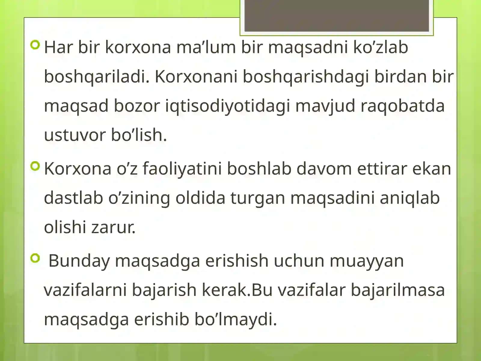 Menejment maqsadi va vazifalari 2