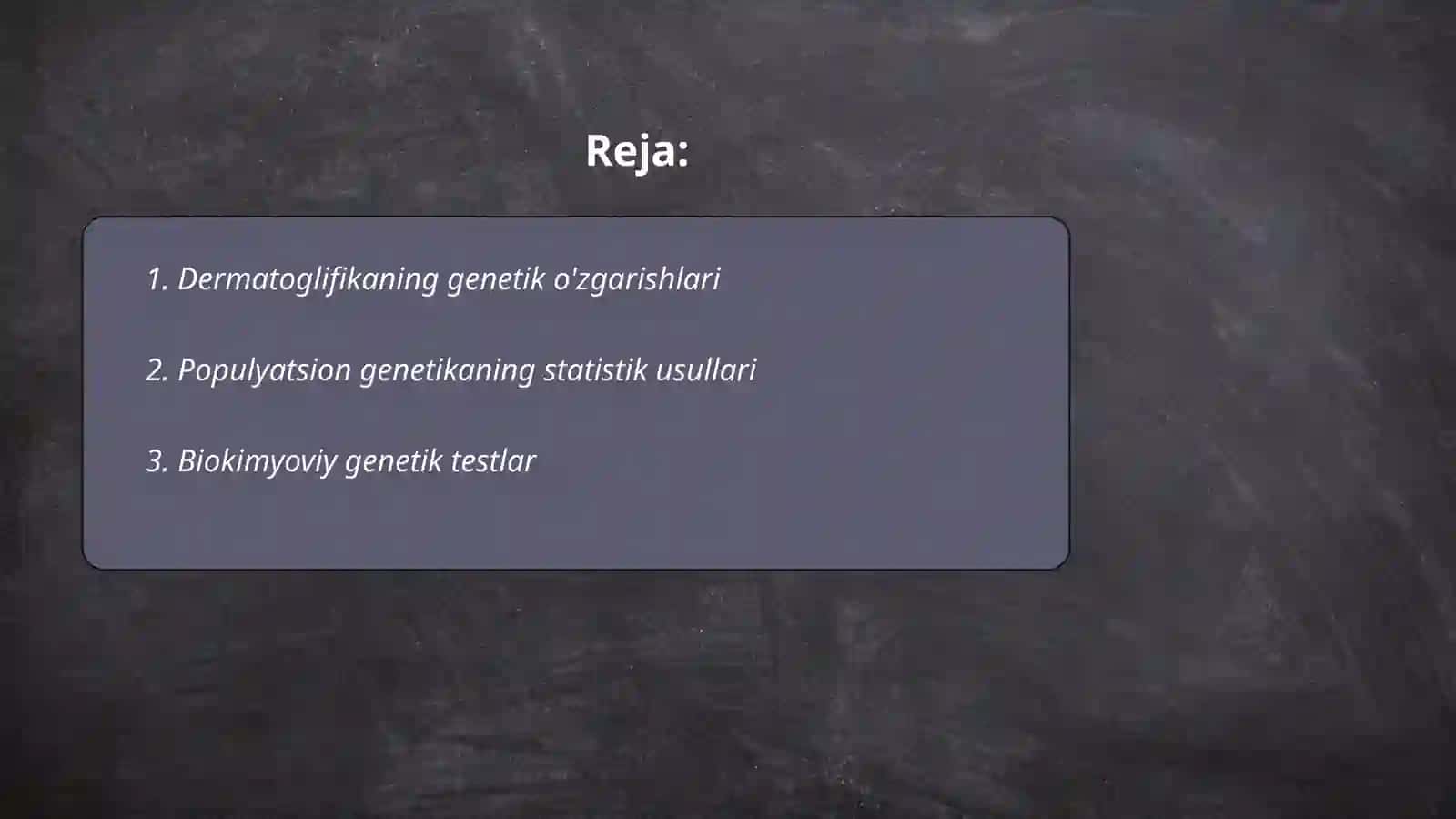 Odam genetikasining o‘rganish usullari 2