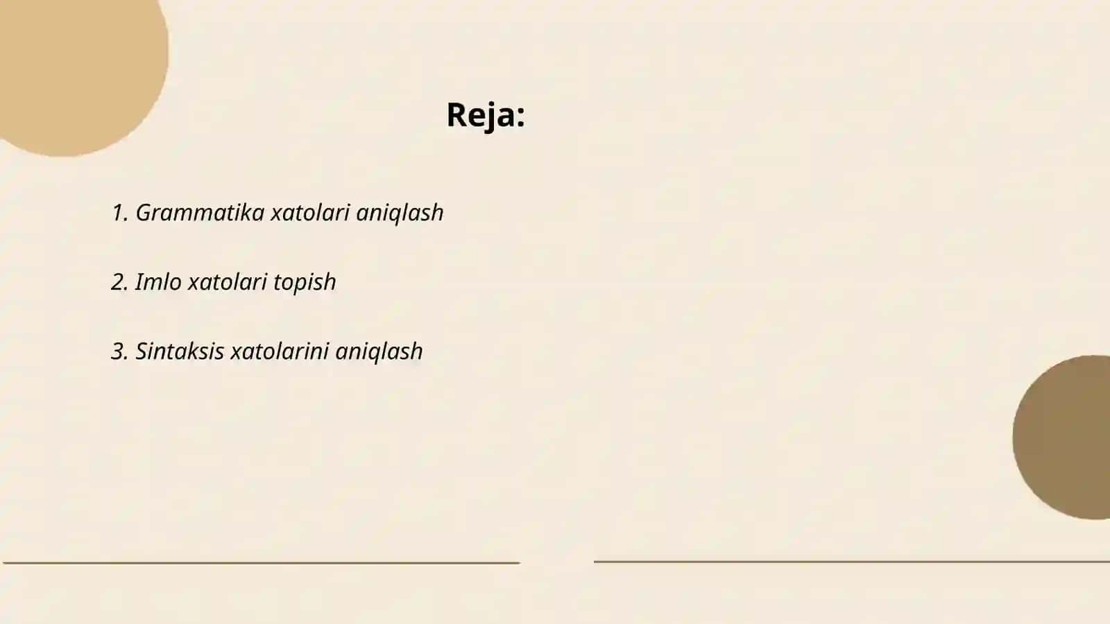 Peshlavhalardan xatolar topish 2